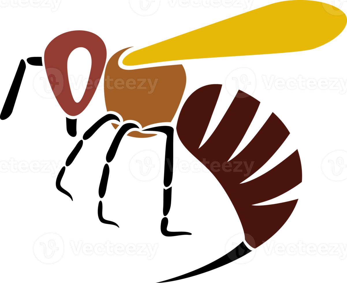 Angry bee insect png illustration