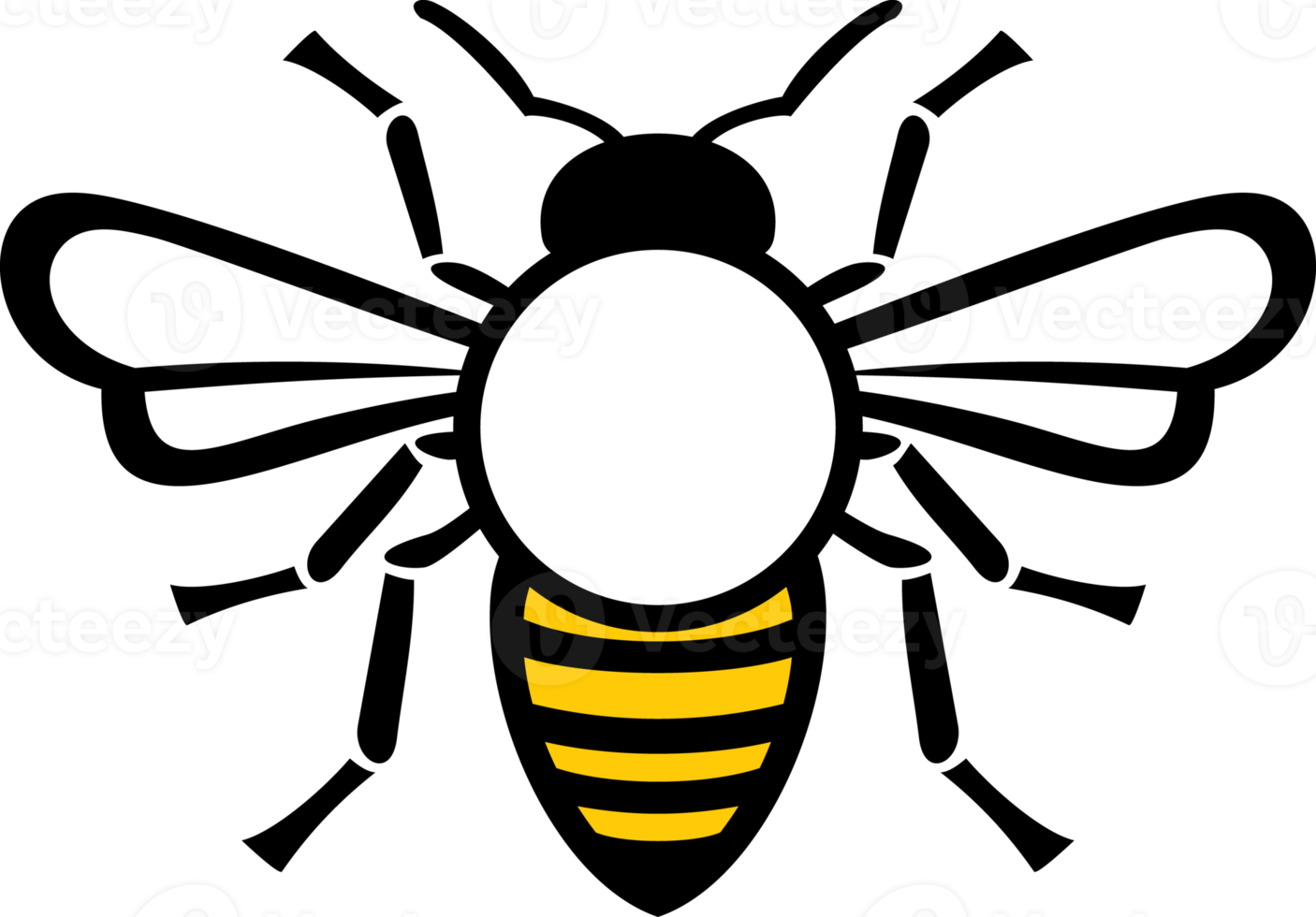 monogramme d'abeille illustration png