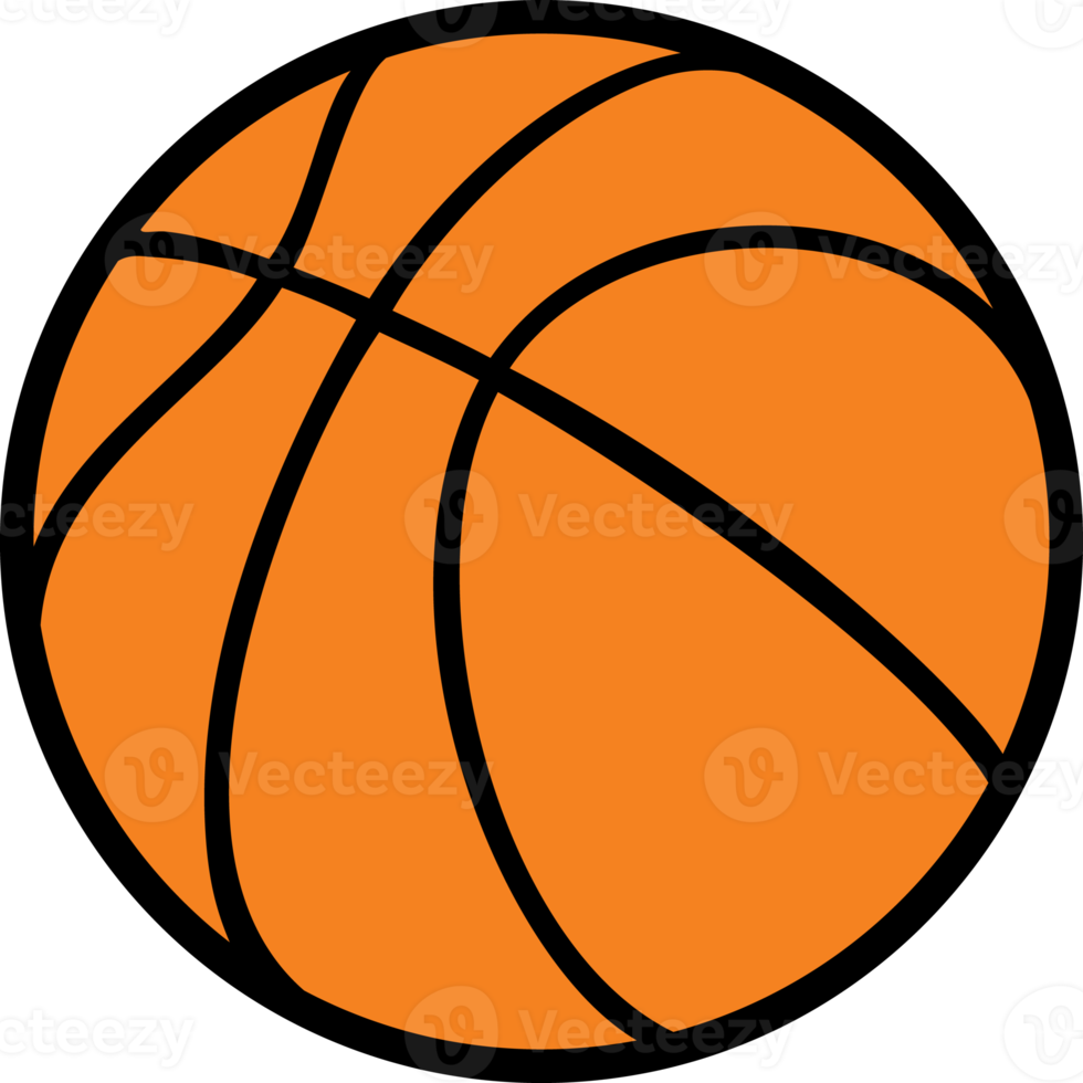 Basketball ball color png illustration