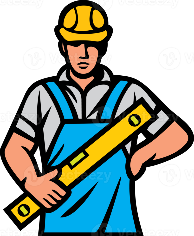 Construction worker - builder man png