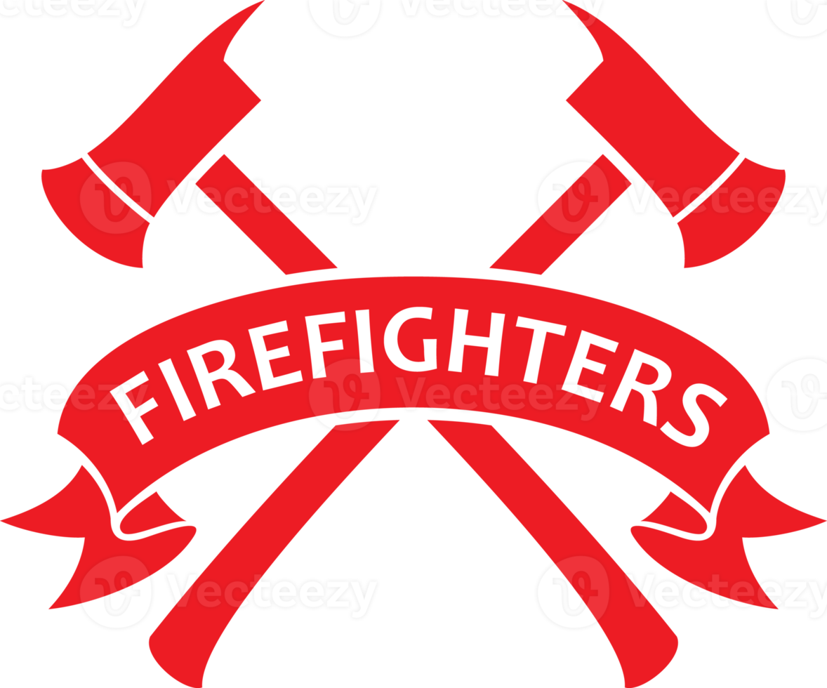 Fire Department or Firefighters Symbol - Crossed Axes png illustration