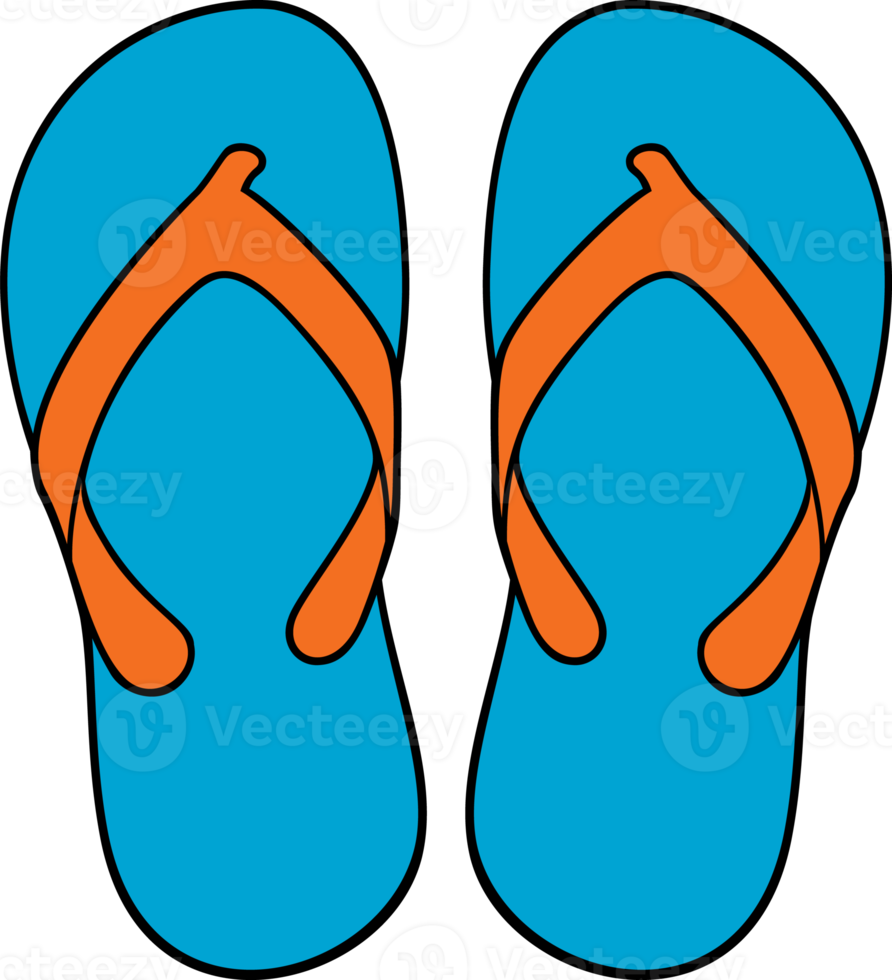 chanclas azul png ilustración