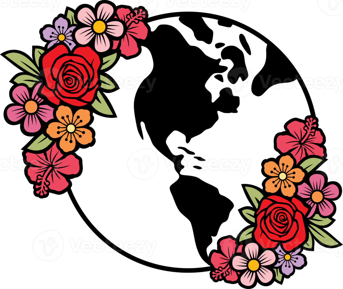 Flower planet png illustration