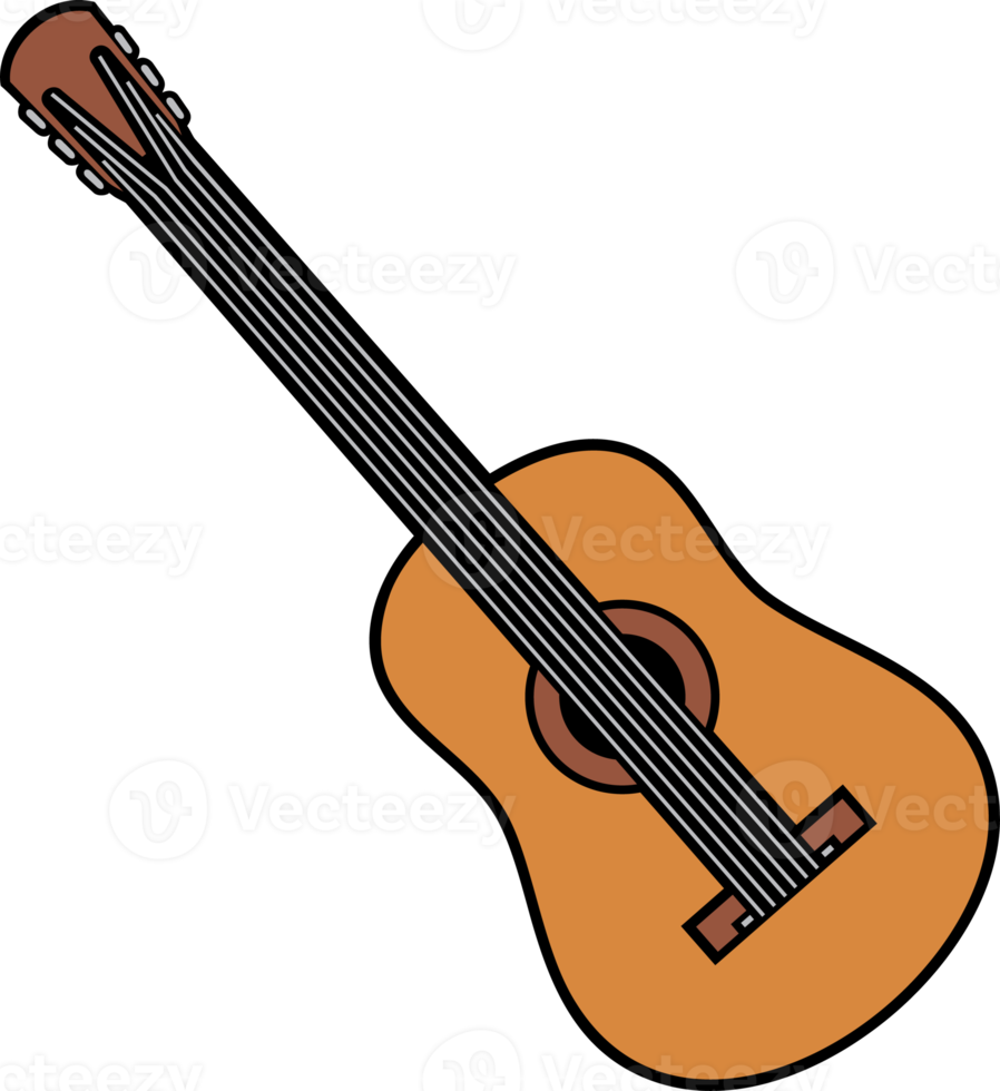 guitarra acústica png ilustración