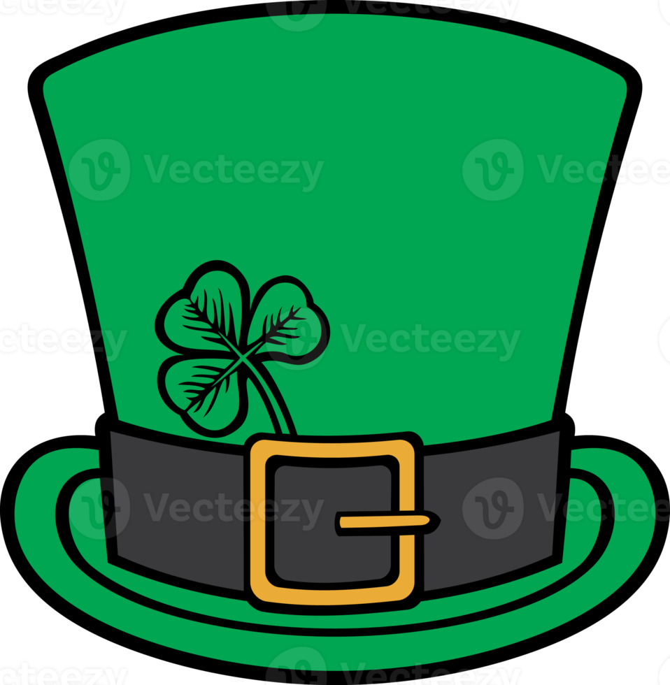 Saint Patrick's Day Leprechaun grön hatt png