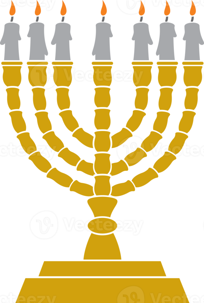 Jewish Menorah candlestick png illustration