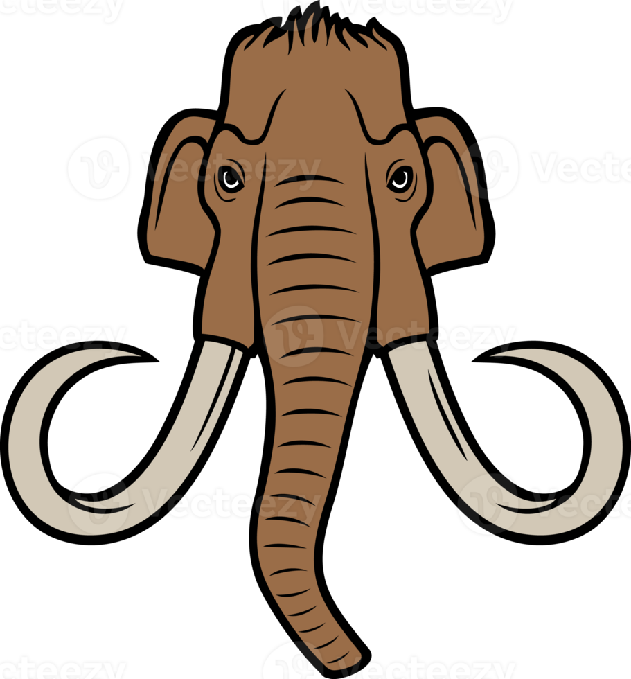 illustrazione png testa di mammut
