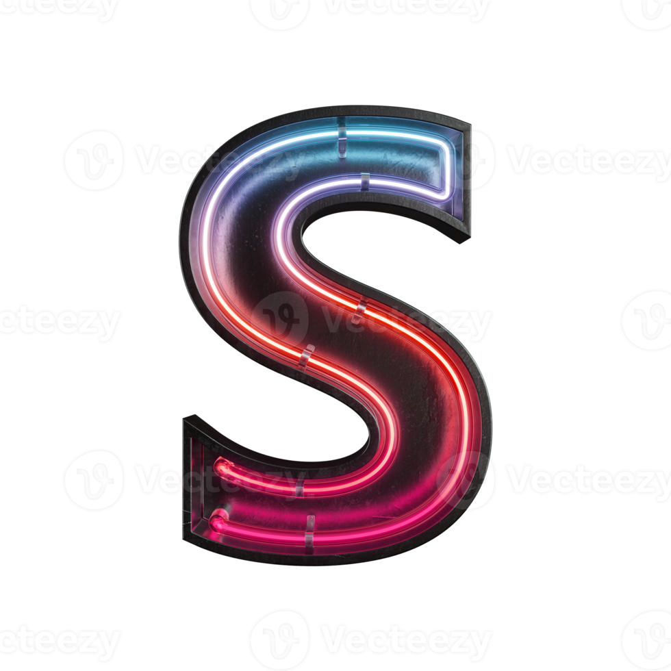 Neonlicht Alphabet s png