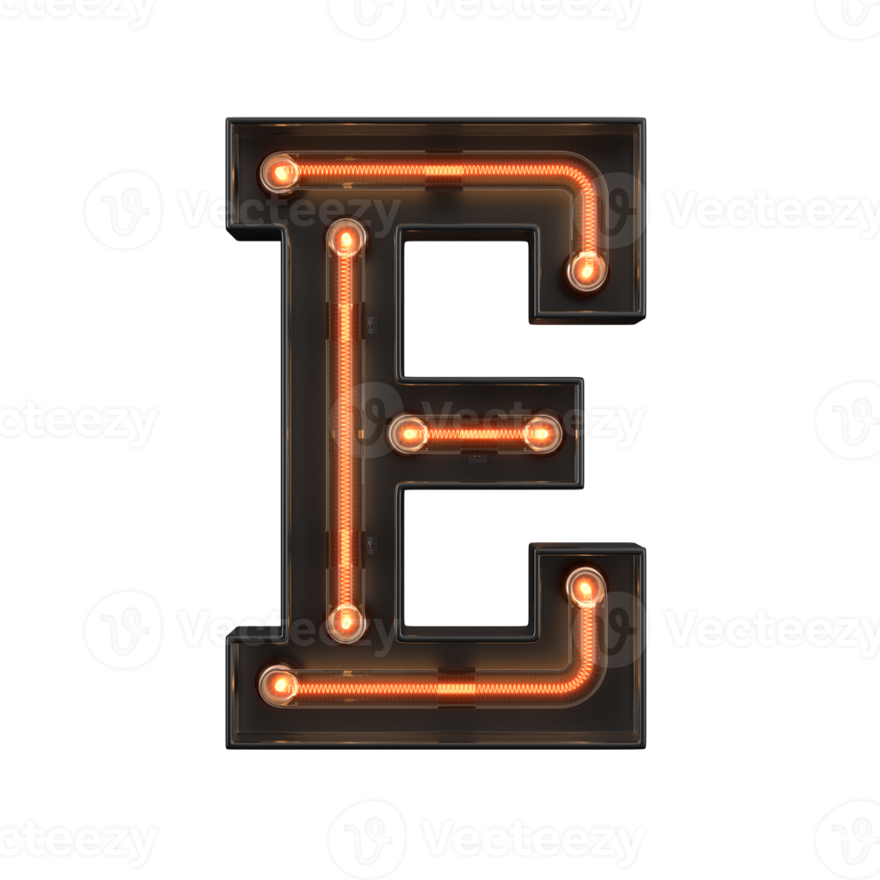 Neonlicht-Alphabet png