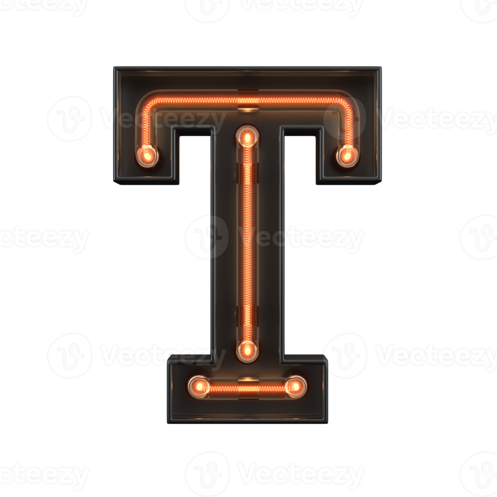 Neonlicht-Alphabet png