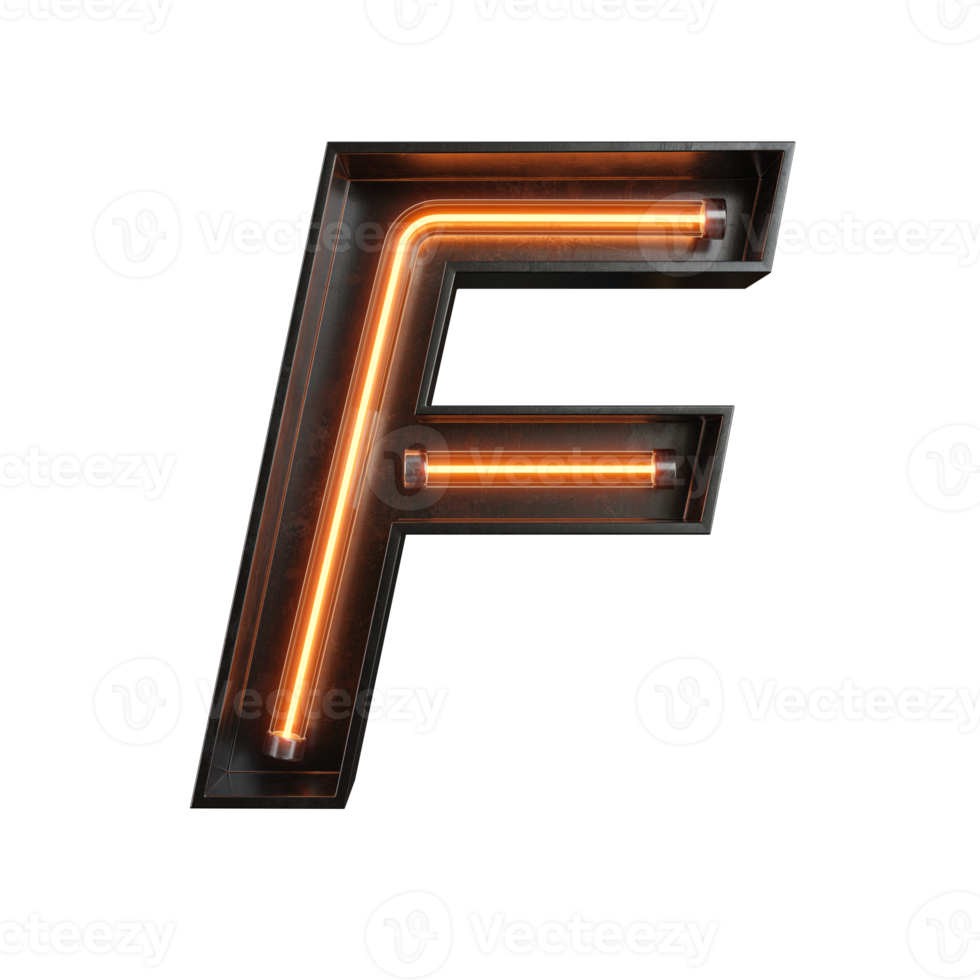 Neon Light Alphabet png