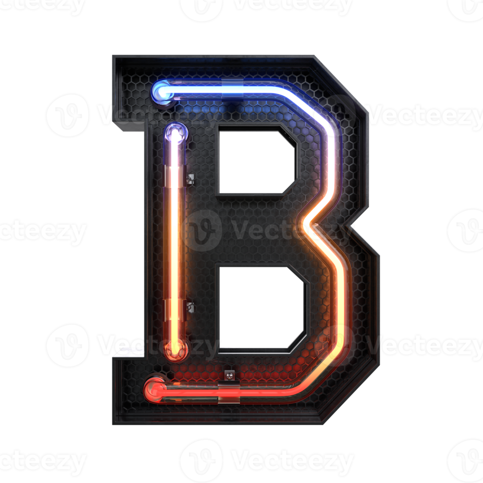 Neon Light Alphabet png