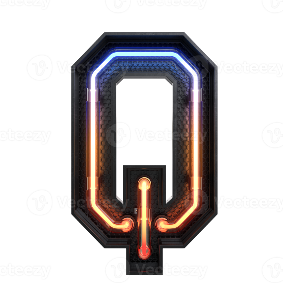 Neonlicht-Alphabet png