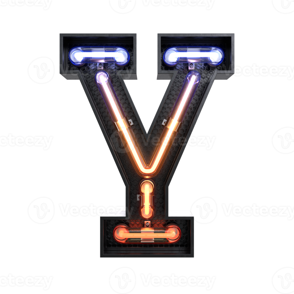 Neon Light Alphabet png