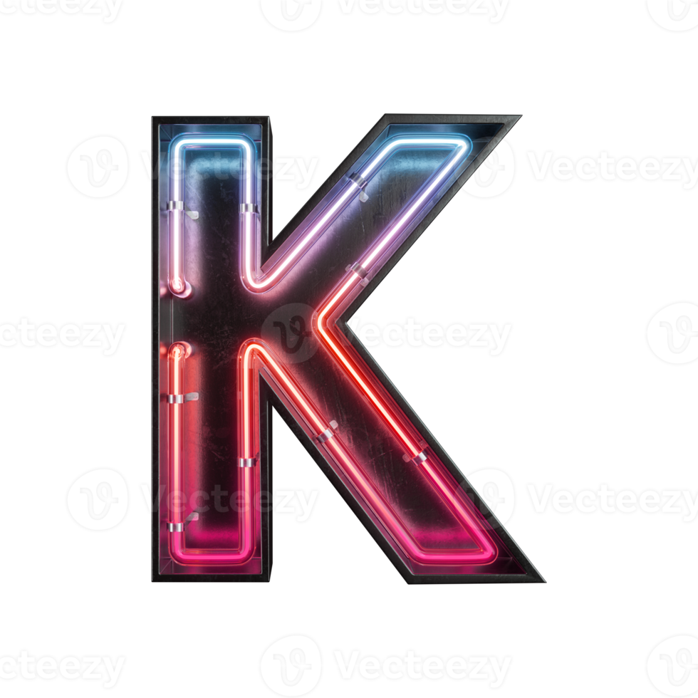 Neonlicht Alphabet k png