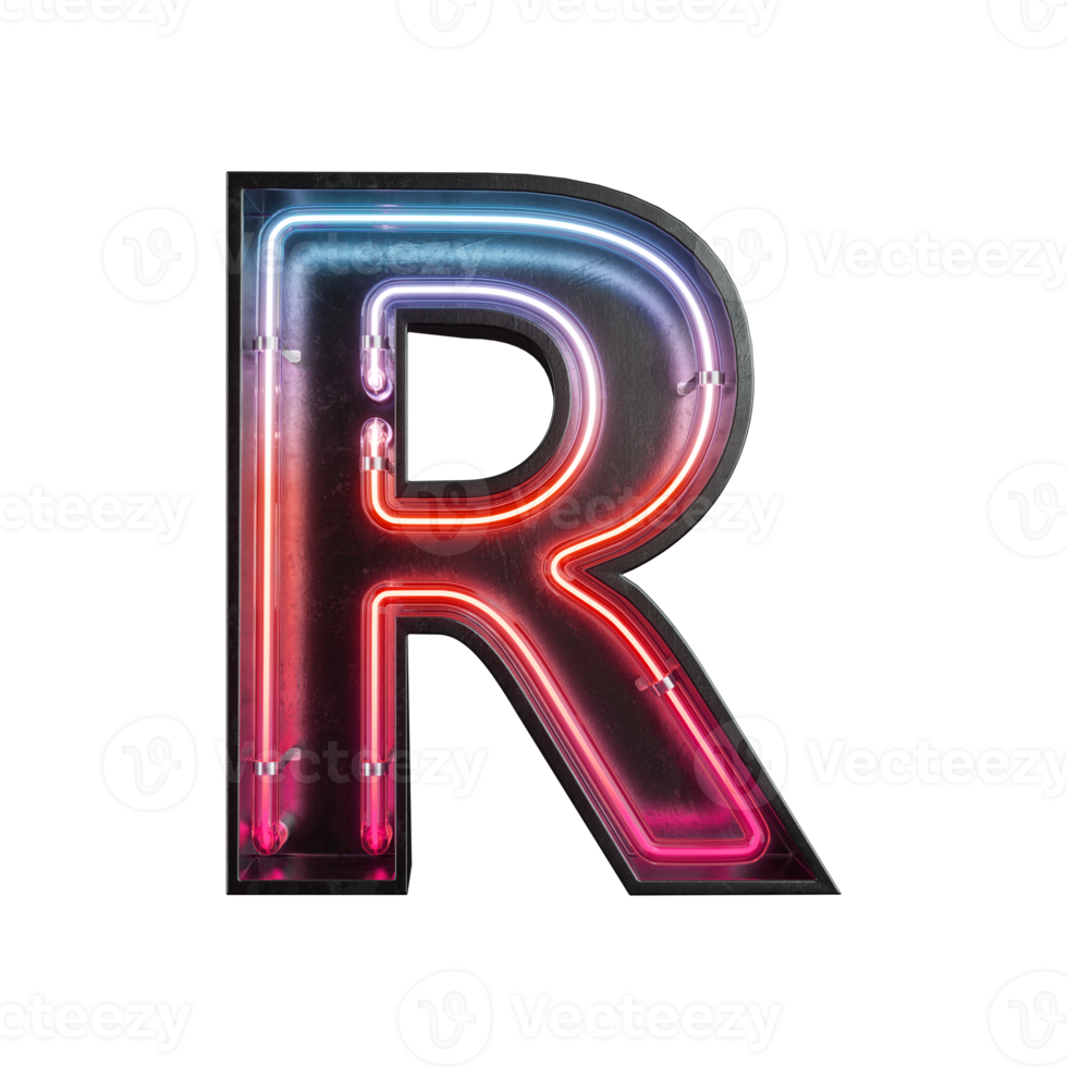 Neonlicht Alphabet r png