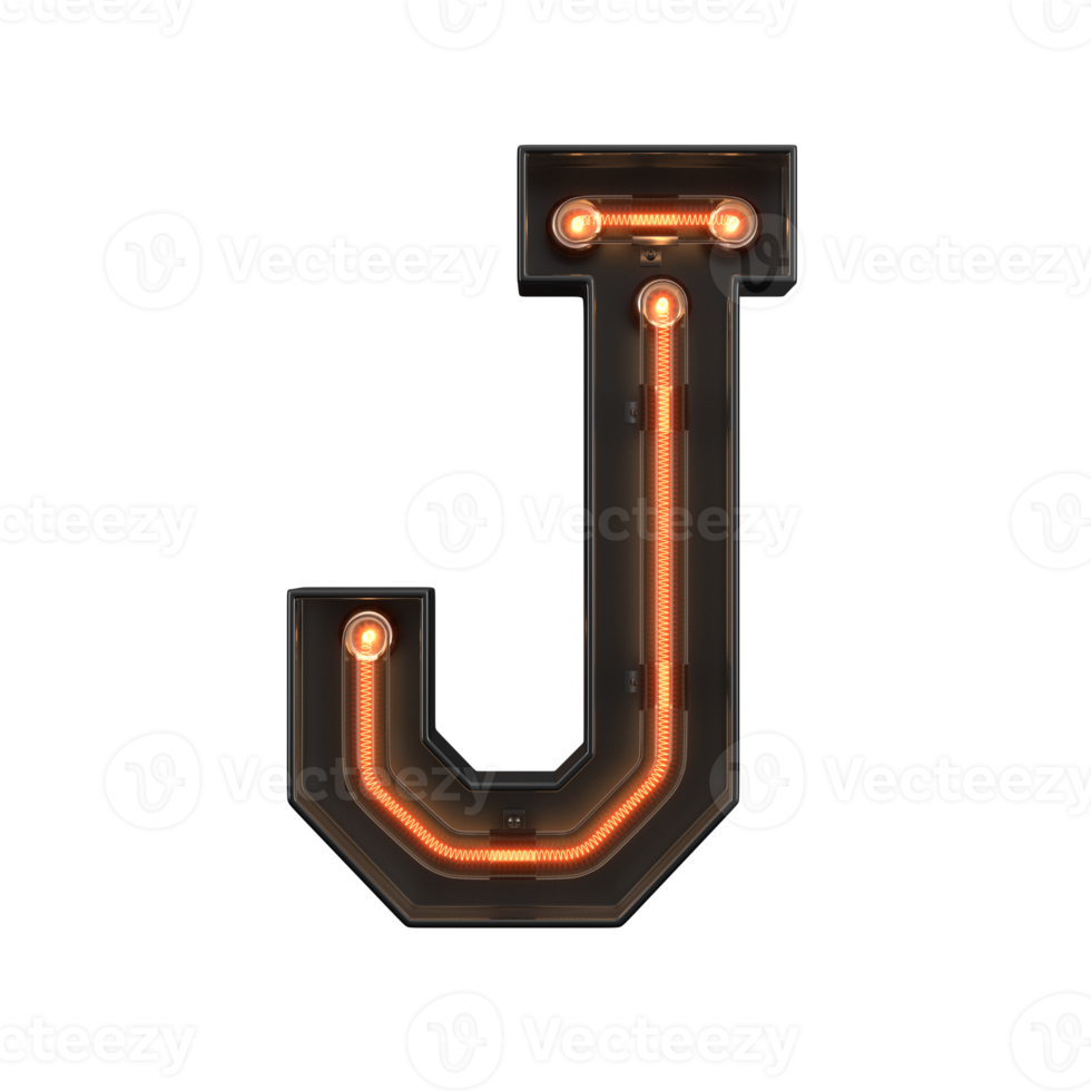 Neon Light Alphabet png