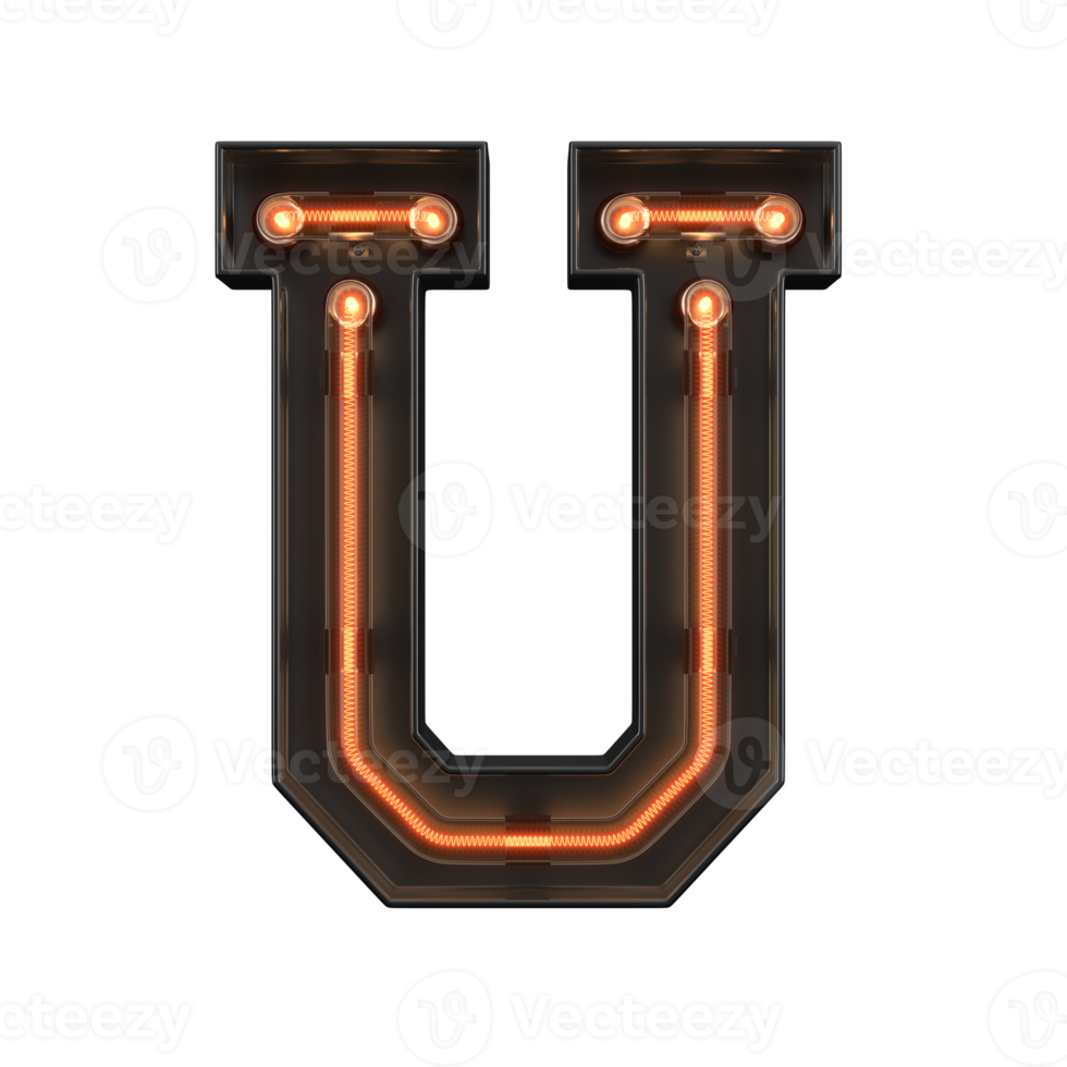 Neon Light Alphabet png