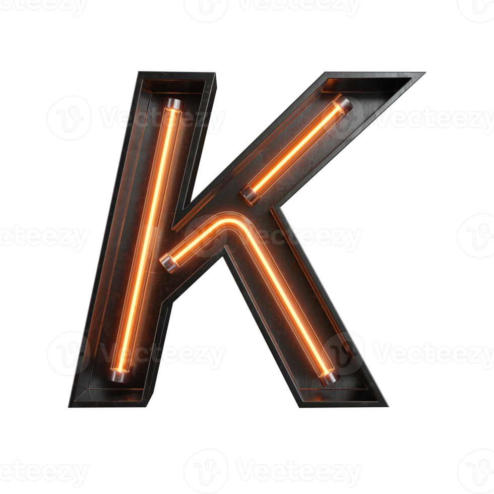 Neon Light Alphabet png