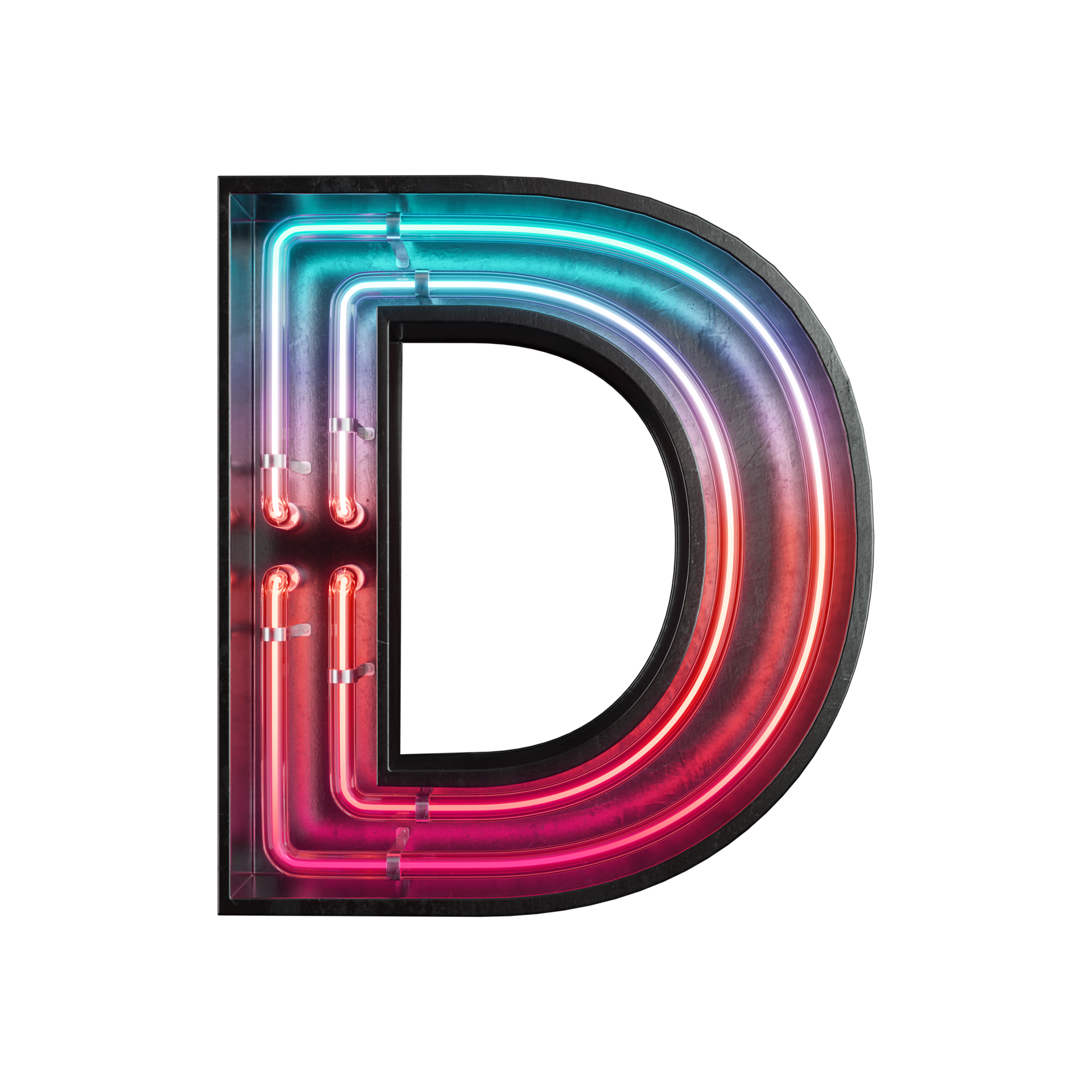 Neonlicht Alphabet D 8506163 Png