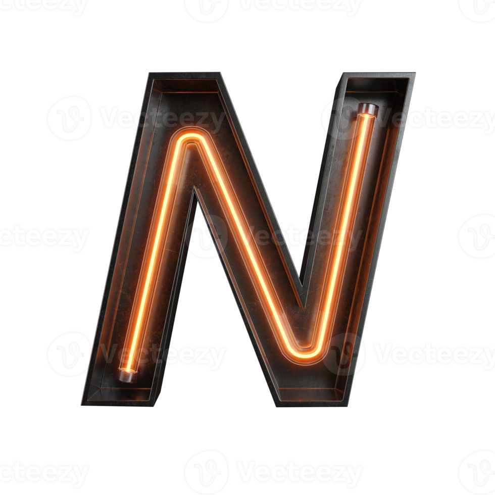 Neon Light Alphabet png