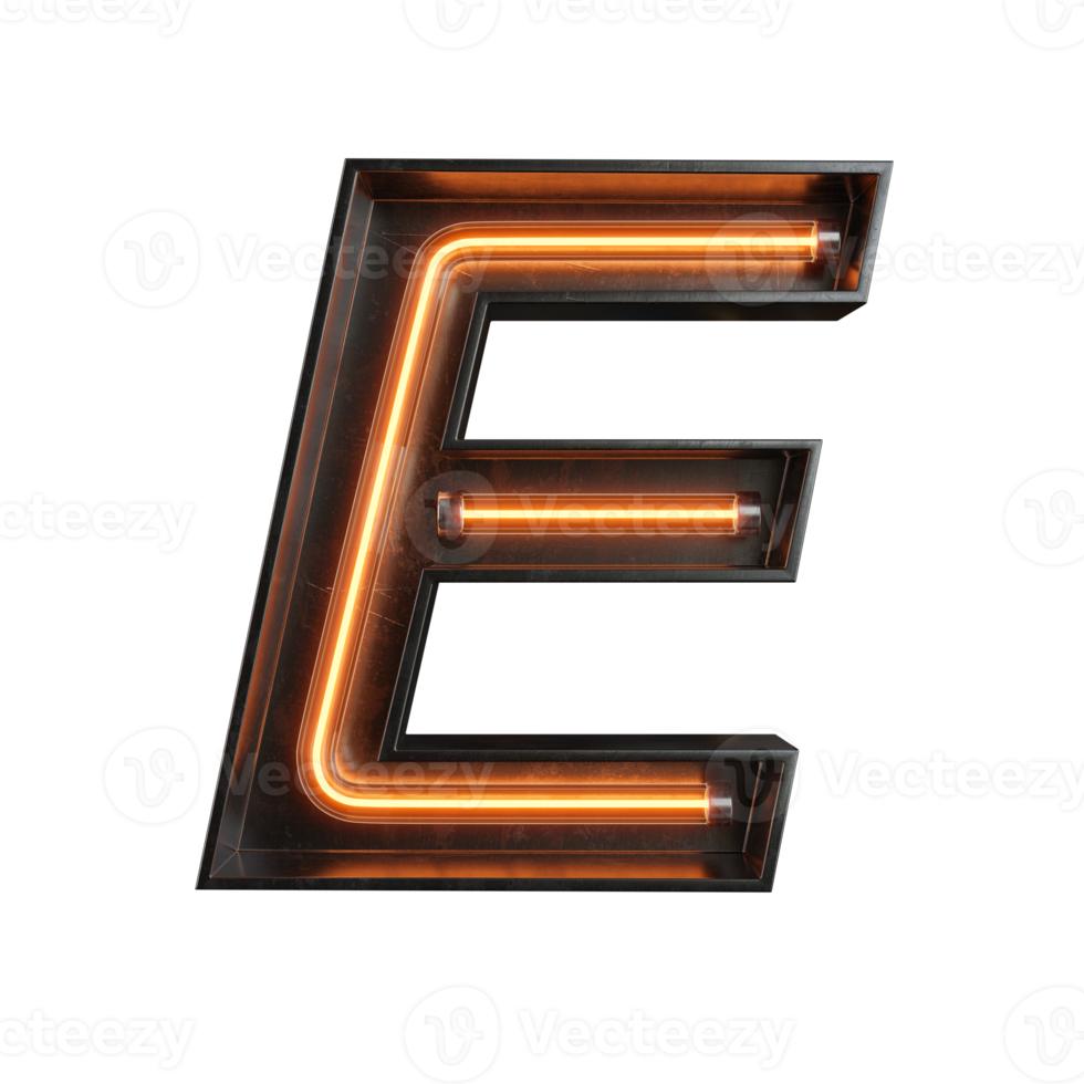 Neon Light Alphabet png