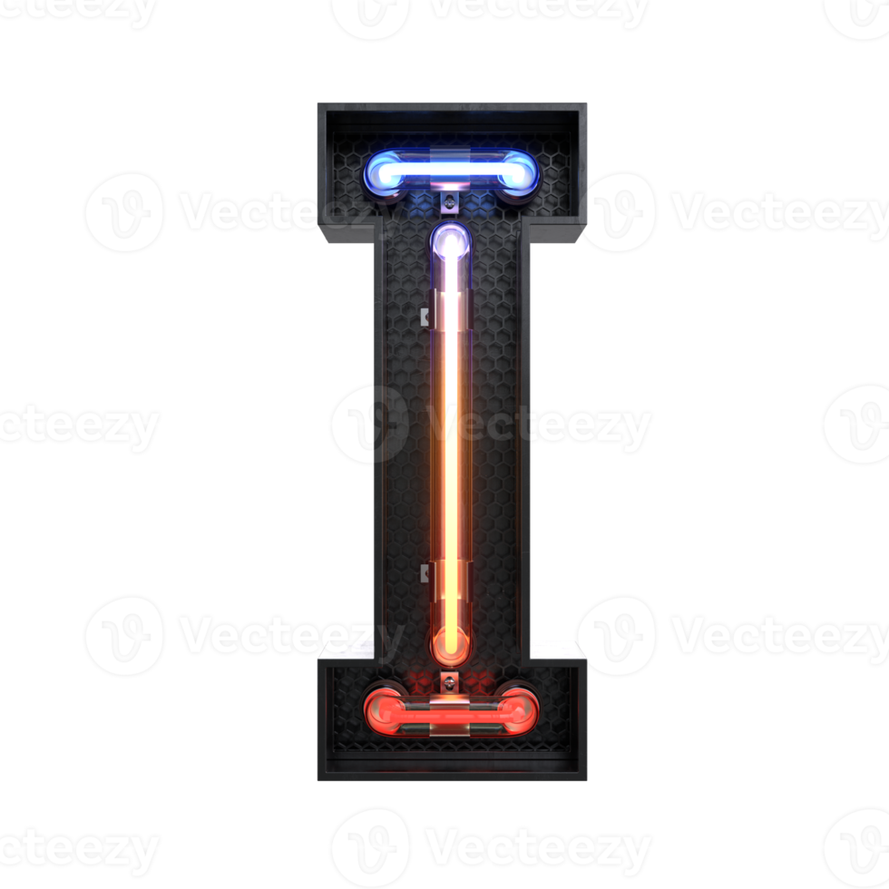 Neon Light Alphabet png