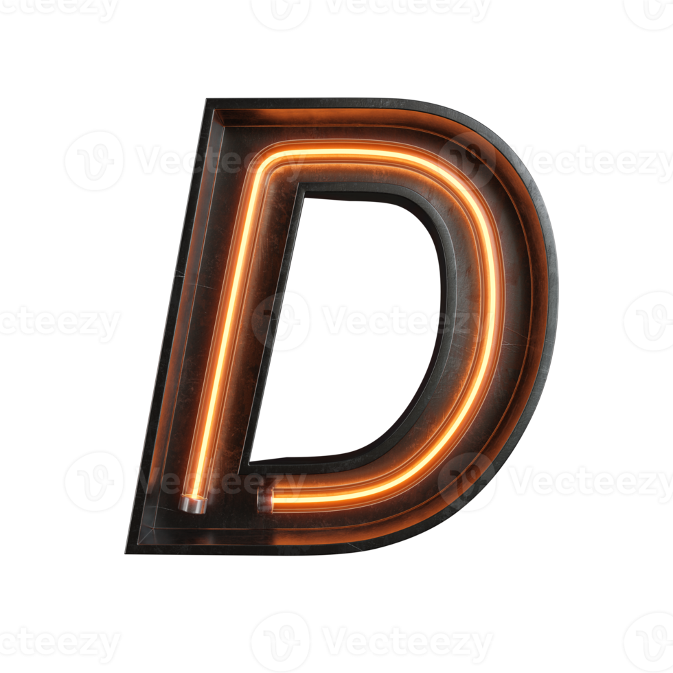 Neon Light Alphabet png