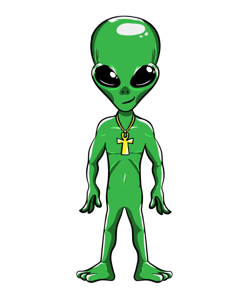 modalità spazio personaggio dei cartoni animati alieno verde png