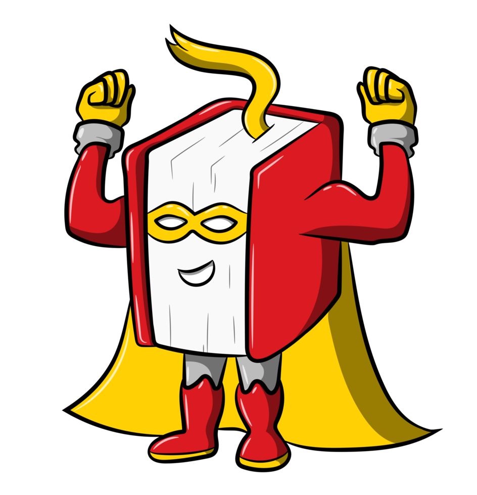 Super Hero Book Cartoon Character png