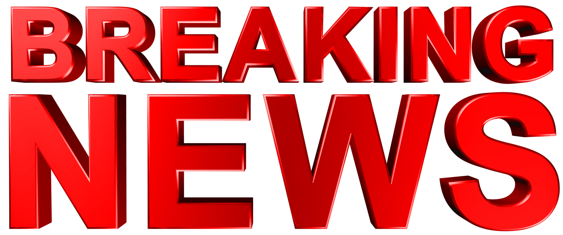 Breaking News Red 3D Text png