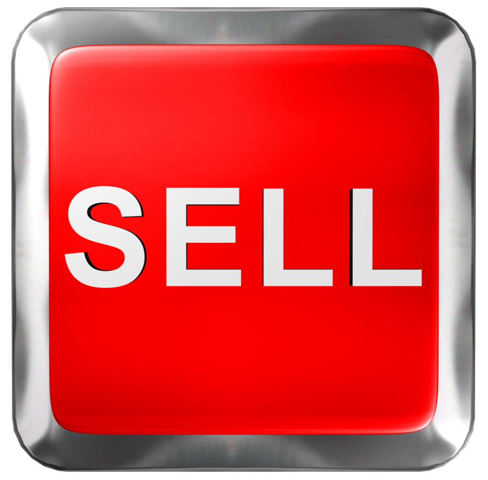 Sell Forex Trade 3D Button png