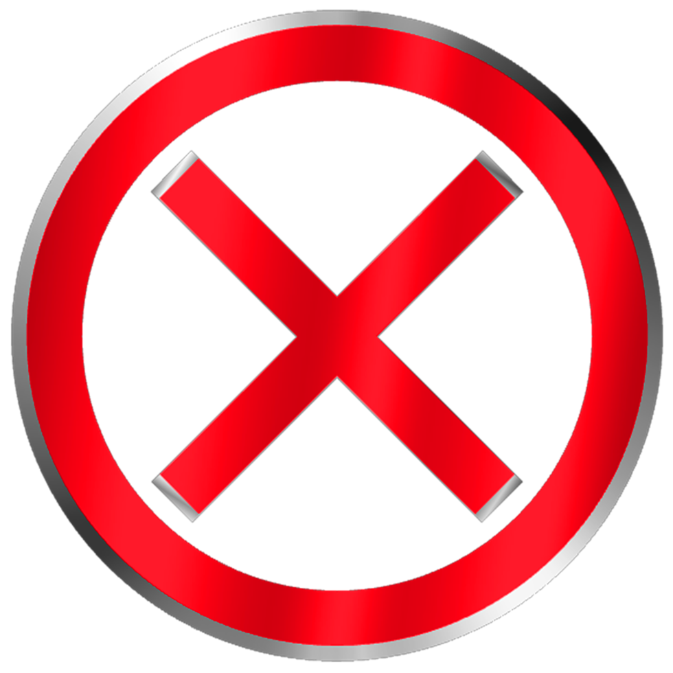 Red X Icons. Invalid, Access Denied, Failed, Wrong, Deny, Fail. png