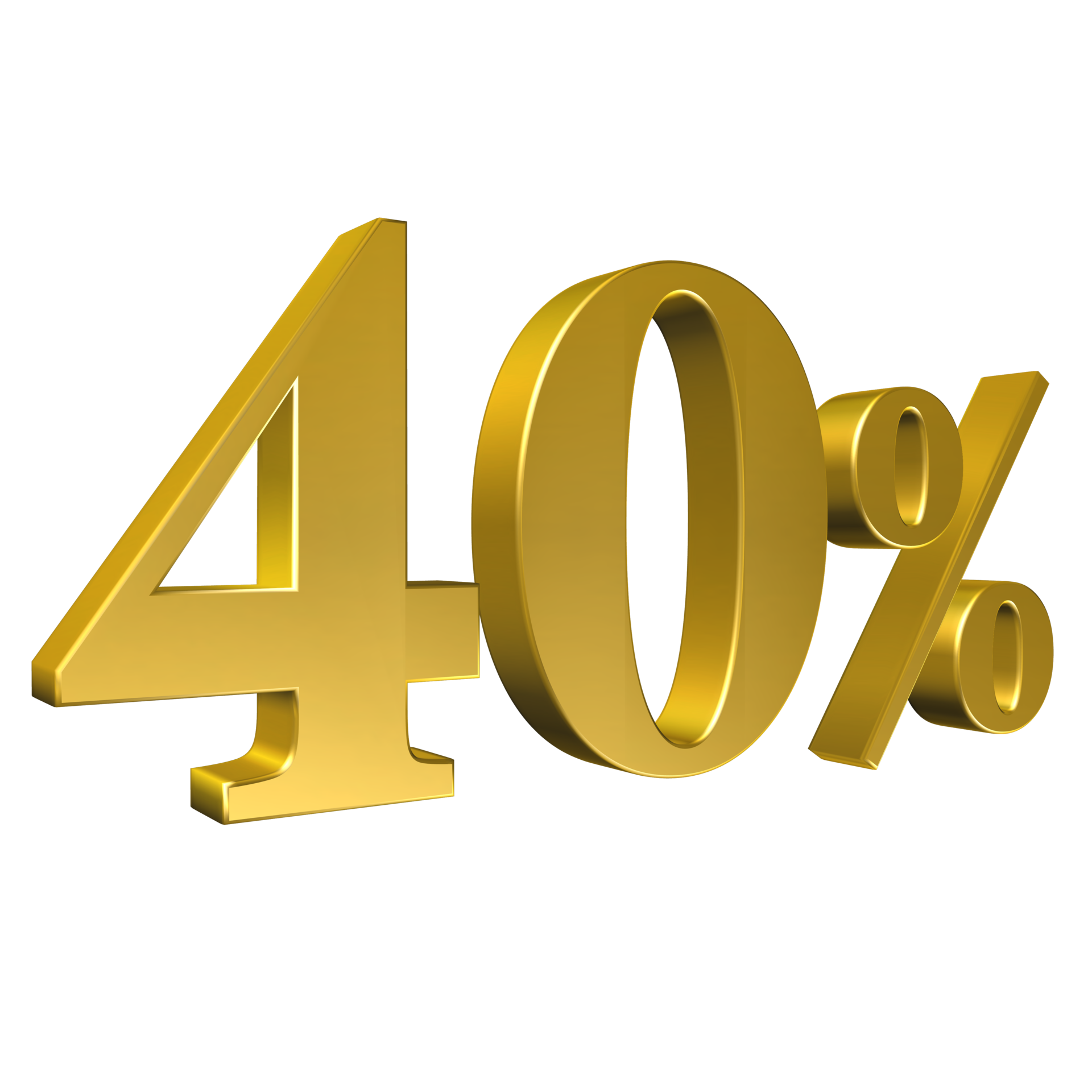 40-percent-gold-number-forty-3d-rendering-8506417-png