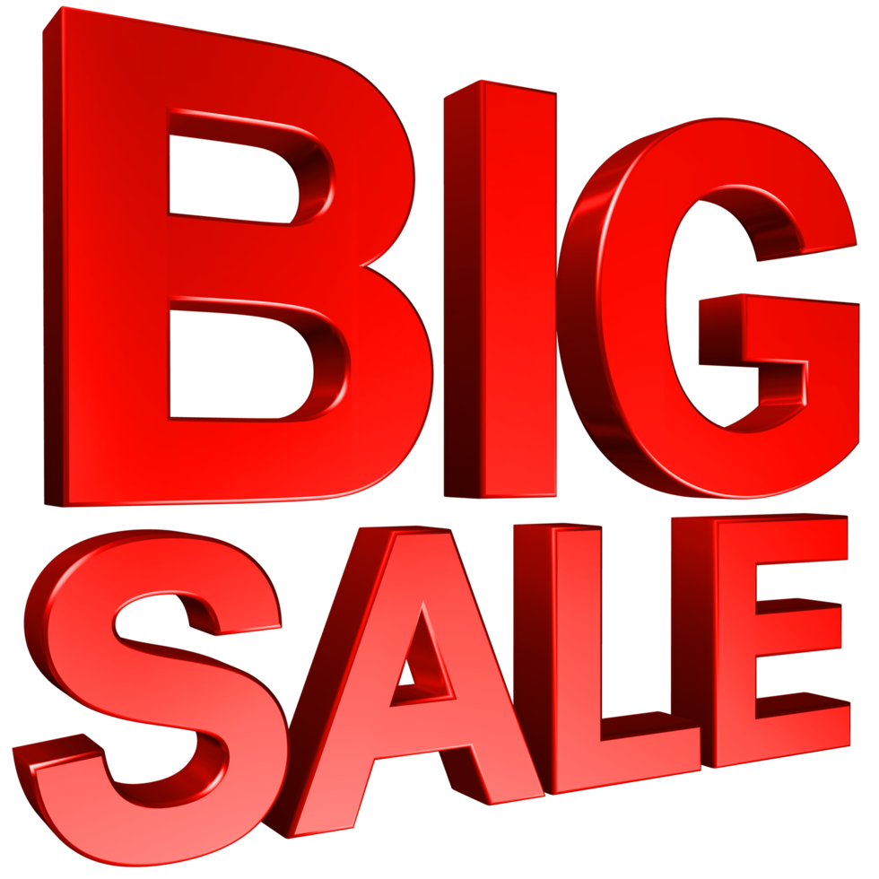 Big Sale 3D Business Text Illustration png