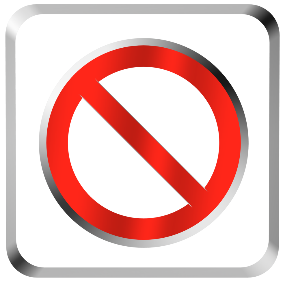 Prohibited 3D Signs. No Symbol Sign Clip Art png