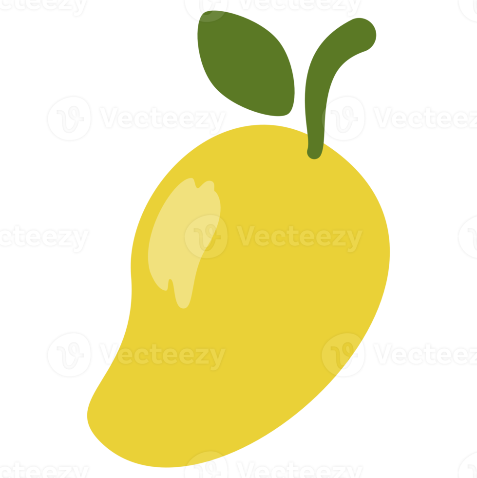 Ripe mango fruit cartoon png