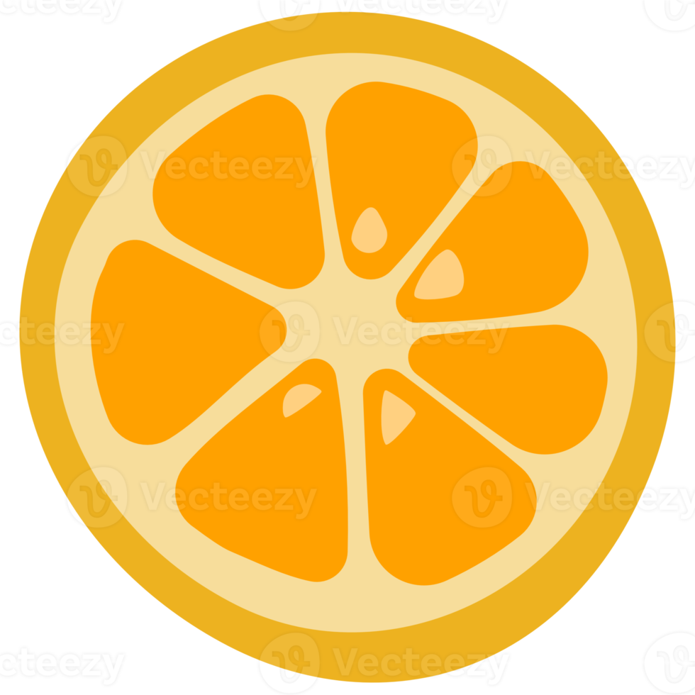 orangefarbener Split-Cartoon png