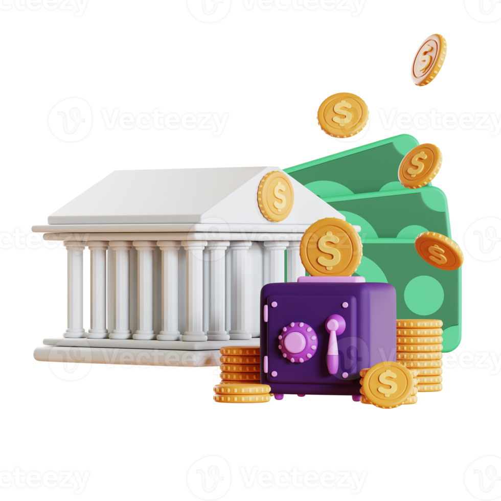 Money and finance 3d illustration concept. 3d rendering. png