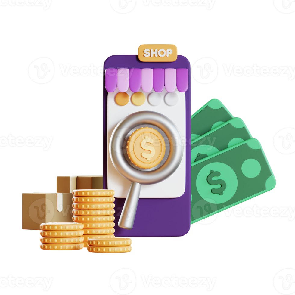 Money and finance 3d illustration concept. 3d rendering. png