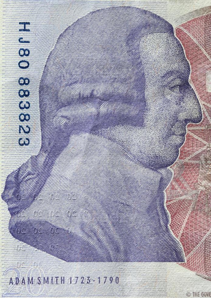 Detalle del billete de 20 libras foto