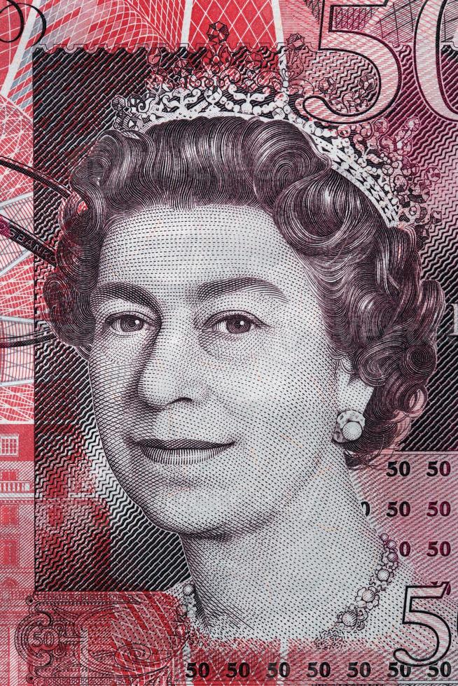 50 pounds note detail photo