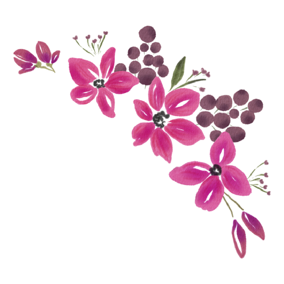 bouquet di fiori ad acquerello png