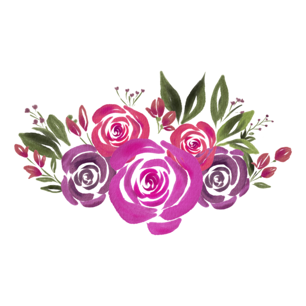 bouquet di fiori ad acquerello png