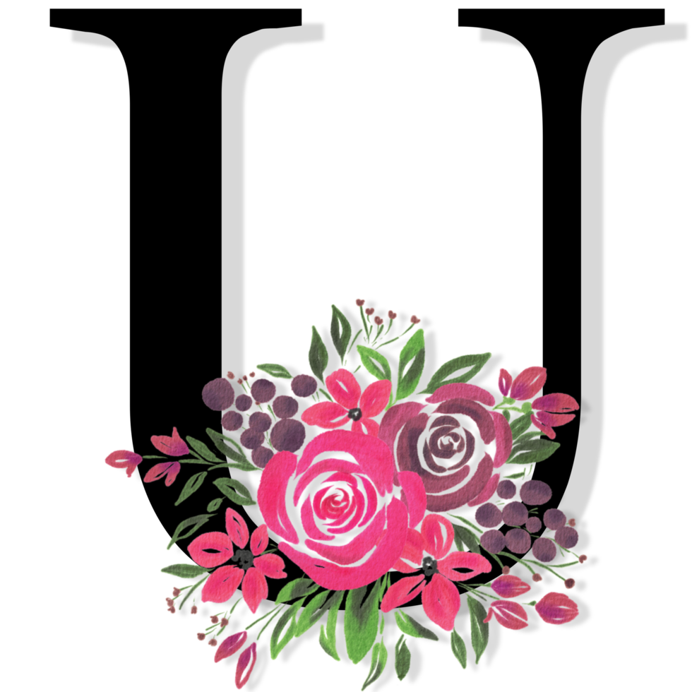 Floral Letter Alphabet png