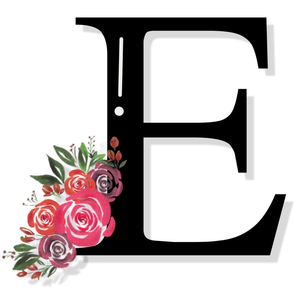 florales Buchstabenalphabet png