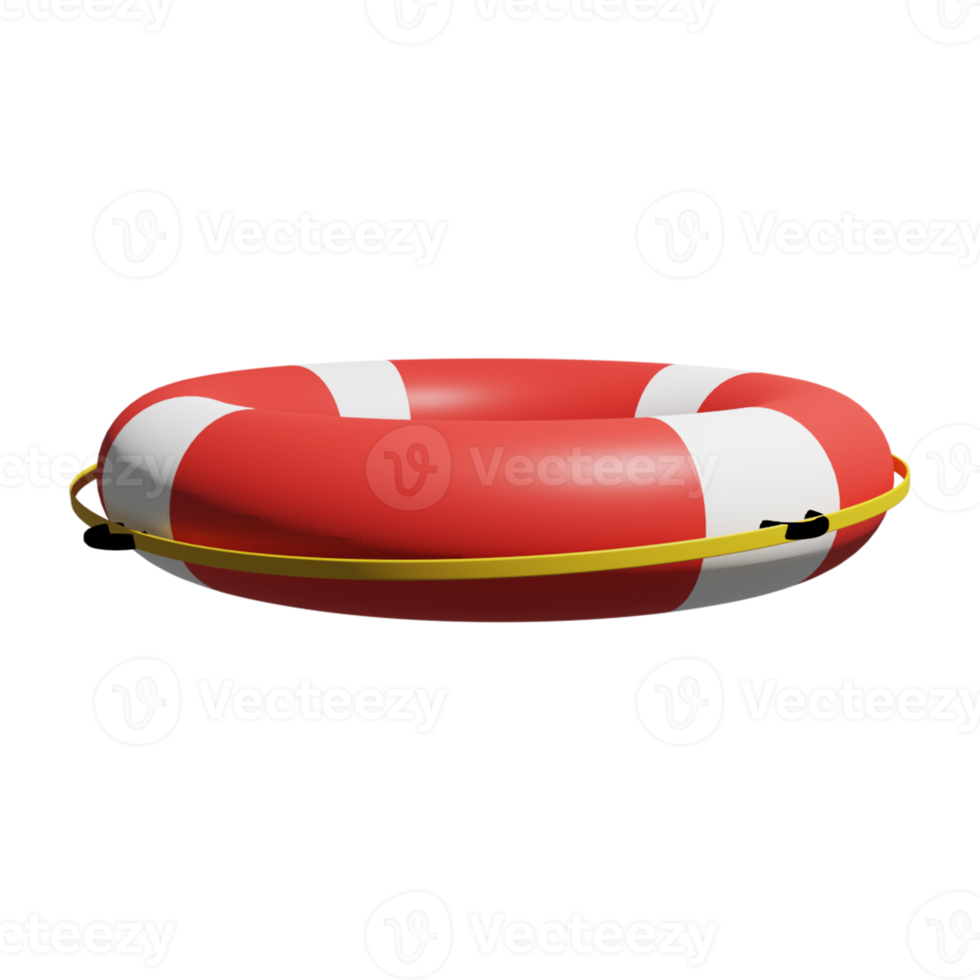 Lifebuoy realistic 3d icon png