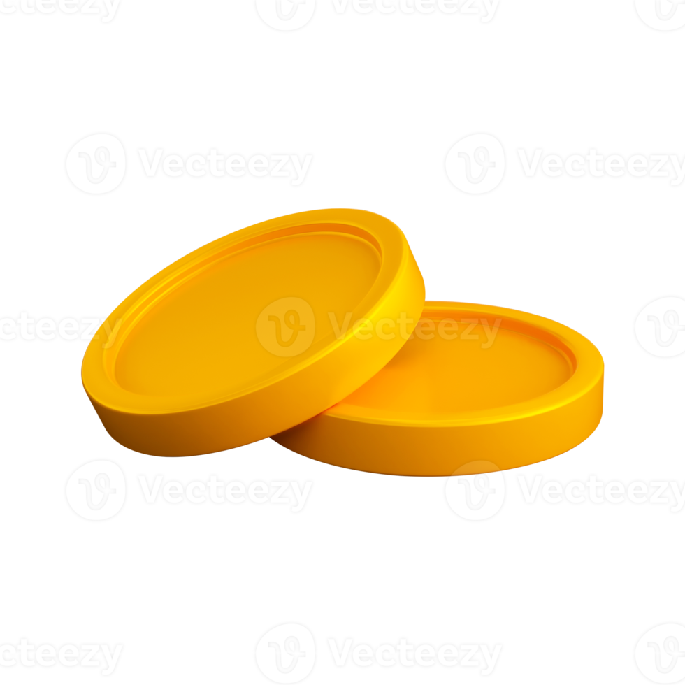3d dollar coin stuck icon png