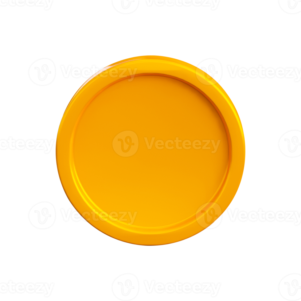 3d dollar coin stuck icon png