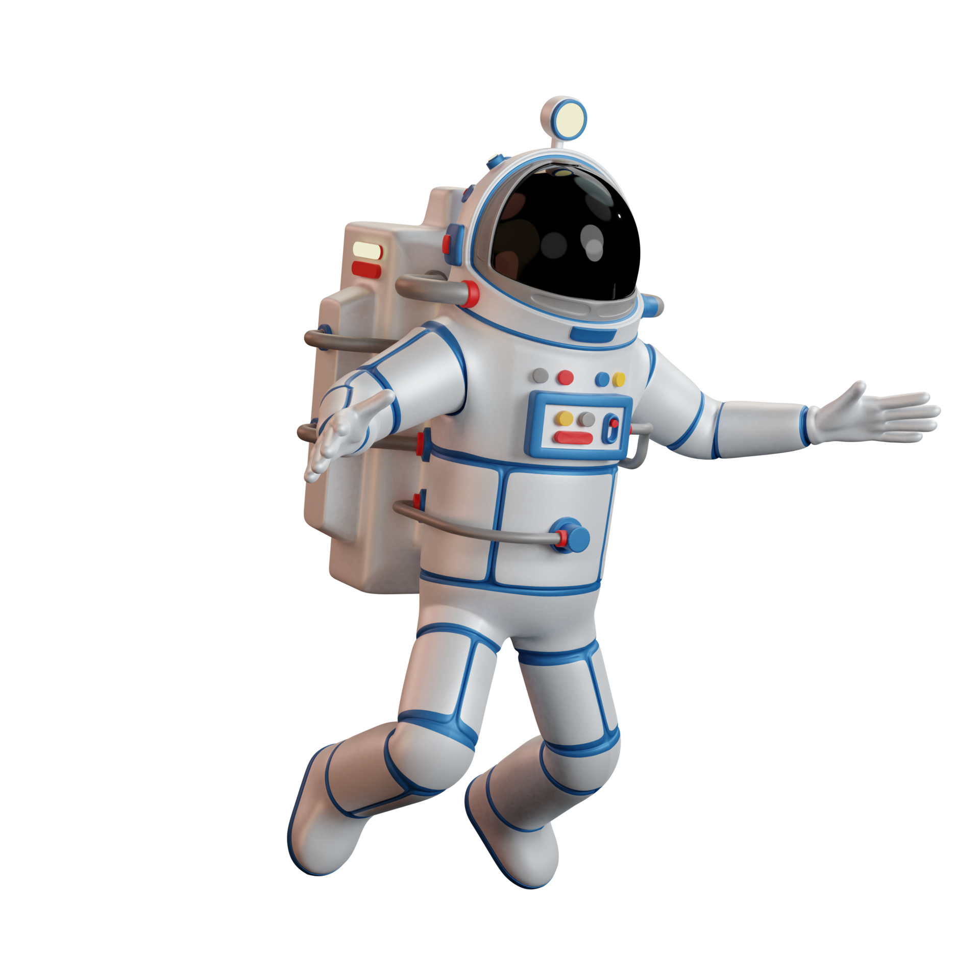 Free 3d astronaut flies in open space. Rigged character - you can make any  pose. Cartoon spaceman. 8507069 PNG with Transparent Background
